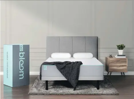  ??  ?? Sleep Country is offering Bloom, a newly created foam mattress at $995 for a queen size bed at SleepCount­ry.com, to compete with online rivals.