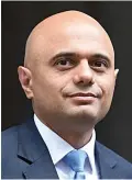  ??  ?? ‘Moral leadership’... Sajid Javid