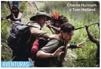  ??  ?? Charlie Hunnam y Tom Holland.