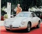  ??  ?? The ‘‘half-and-half’ restored 1961 Alfa Romeo Giuletta SZ.