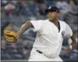  ?? BILL KOSTROUN - THE ASSOCIATED PRESS ?? FILE - In this Wednesday, Aug. 29, 2018 file photo, New York Yankees starting pitcher CC Sabathia delivers the ball to the Chicago White Sox during the second inning of a baseball game at Yankee Stadium in New York.