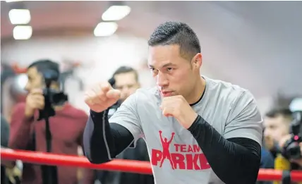  ?? Picture / Photosport ?? Joseph Parker will face Anthony Joshua in Wales on Sunday morning NZT.