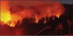  ??  ?? Deliberate: A blaze rages at Clydach Vale in South Wales