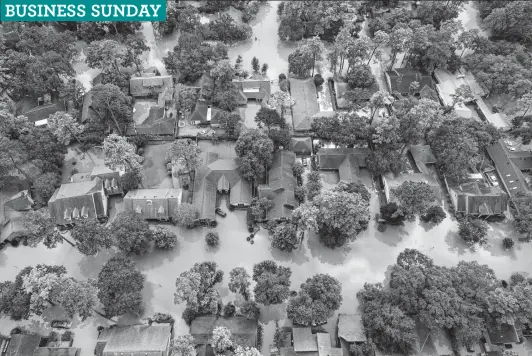  ?? Mark Mulligan / Houston Chronicle ?? Flood insurance is backed by the federal government but sold by insurance companies. The maximum coverage is $250,000 for buildings and $100,000 for contents.