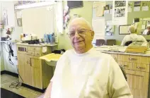  ?? SAL PIZARRO/STAFF ?? Walt Tosoni, who has been cutting hair for more than 63 years, plans to close his San Jose barbershop on Saturday, his 88th birthday.