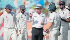  ?? REUTERS ?? There were words exchanged during the Dharamsala Test which was sparked by Australia keeper Matthew Wade when Ravindra Jadeja was batting. It spilled over when Australia came out to bat.