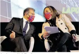  ?? Enric Fontcubert­a / Efe ?? Joan Laporta y Maria Elena Fort.