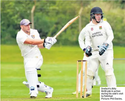  ?? Picture: Phil Davies. ?? Drefach’s Billy McBryde in action during his side’s visit to Felinfoel