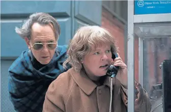  ??  ?? PALS: Richard E. Grant co-stars with Melissa McCarthy in ‘Can You Ever Forgive Me?’