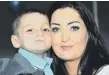  ??  ?? Bradley Lowery and mum Gemma.