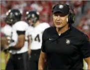  ?? SUE OGROCKI — THE ASSOCIATED PRESS FILE ?? Army head coach Jeff Monken shouts during a game against Oklahoma in Norman, Okla.