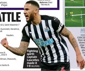  ?? REUTERS ?? Fighting spirit: captain Lascelles made it 1-0