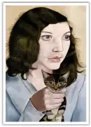  ?? ?? LOOKING AWAY: Freud’s
Girl With A Kitten, 1947, one of eight portraits he made of his wife Kathleen Garman