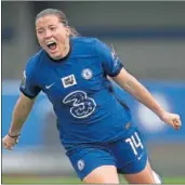  ??  ?? Fran Kirby celebra un gol con el Chelsea.