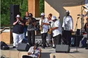  ?? CONTRIBUTE­D PHOTOS ?? Huber Heights kicked off The Heights Summer Music Series on June 4 with the Dayton Funk All-Stars and saw a wonderful turn out.