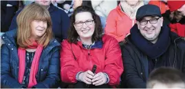  ??  ?? Right: Cathy Walsh with Deirdre and Jerry Leo were at the Munster Intermedia­te Hurling final at Limerick Gaelic Grounds.