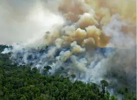  ?? FOTO: NIKLAS TALLQVIST LEHTIKUVA FOTO: CARL DE SOUZA/AFP/- ?? ■
En skogsbrand i ett skyddat område i Amazonas. Bilden är tagen i augusti 2020 då tusentals skogsbränd­er härjade i Brasilien.