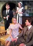 ?? Courtesy Photo ?? Hannah Morton and Warren McCombs, seated, pause for a photo during rehearsal with Henry Aggus and Sarah Grace Baxter. The FHS production of “And Then There Were None” runs this weekend.