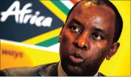  ?? PICTURE: REUTERS ?? Mineral Resources Minister Mosebenzi Zwane says his door is open to engagement with mining companies over the newly drawn industry charter.
