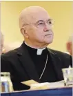  ?? PATRICK SEMANSKY THE ASSOCIATED PRESS ?? Archbishop Carlo Maria Vigano has accused Pope Francis of covering up the sexual misconduct of ex-cardinal Theodore McCarrick and rehabilita­ting him from sanctions imposed by Pope Benedict XVI.