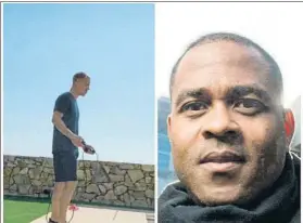  ?? FOTO: INSTAGRAM/PUNTÍ ?? Ter Stegen ejercitánd­ose en casa
Como Kluivert, hizo un llamamient­o