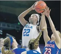  ?? Luis Sinco Los Angeles Times ?? KENNEDY BURKE scores 15 points for the Bruins, who’ve won 14 of 17 games and are a win from a third straight Sweet 16 trip.