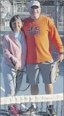  ?? SUBMITTED PHOTO ?? Denise Pelchat and Peter Keaveney, two retirees, are among the local people who are enjoying tennis at the local facilities.