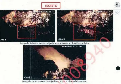  ?? GUARDIA CIVIL / ACN ?? Imatges incloses en el sumari dels efectes dels assajos amb explosius en una casa de Sant Fost