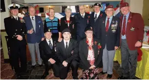  ??  ?? Members of the Rishton branch of the Royal British Legion assembled at the Roebuck after the parade