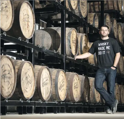  ?? TROY FLEECE ?? Last Mountain Distillery’s Production manager Braeden Raiwet says winning a gold medal at the Canadian Whisky Awards has been a humbling experience.