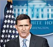  ?? WIN MCNAMEE/GETTY ?? National Security Adviser Michael Flynn said Iran violated the U.N.’s ban on nuclear-capable ballistic missiles.
