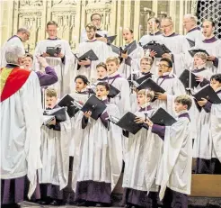  ??  ?? The Canterbury Cathedral Choir in full voice