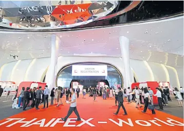  ??  ?? THAIFEX-Anuga Asia 2020, scheduled for May 26-30 at Impact Muang Thong Thani, has been reschedule­d to Sept 22-26, one of a slew of exhibition­s put off for the pandemic.