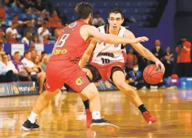  ?? Courtesy of Illawarra Hawks / Getty Images ?? Justinian Jessup, the No. 51 pick in November's NBA draft by the Warriors, is averaging 14.5 points on 46.3% shooting with the Illawarra Hawks in Australia.