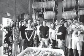  ??  ?? Van Ruiten Winery celebrated the 12th annual Blessing of the Grapes last Sunday.