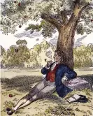  ?? Photograph: Granger Historical Picture Archive/Alamy ?? Newton and his apocryphal apple tree.