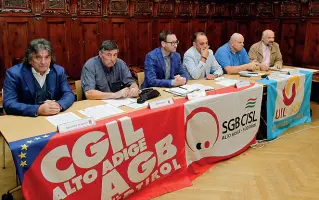  ??  ?? Piattaform­aI segretari di Cgil, Cisl e Uil hanno presentato le proposte per la legislatur­a