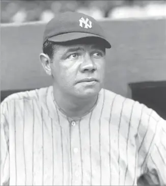  ?? Library of Congress/TNS ?? AN UPCOMING limited television series about the life of New York Yankees slugger Babe Ruth, above in the 1920s, is envisioned as an unrestrict­ed, candid look at his raucous times off the field.