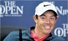  ?? DAN MULLAN/GETTY IMAGES ?? Rory McIlroy speaks during a news conference Wednesday prior to the 146th Open Championsh­ip at Royal Birkdale in Southport, England.