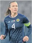  ?? ?? Scotland skipper Rachel Corsie in action against Austria