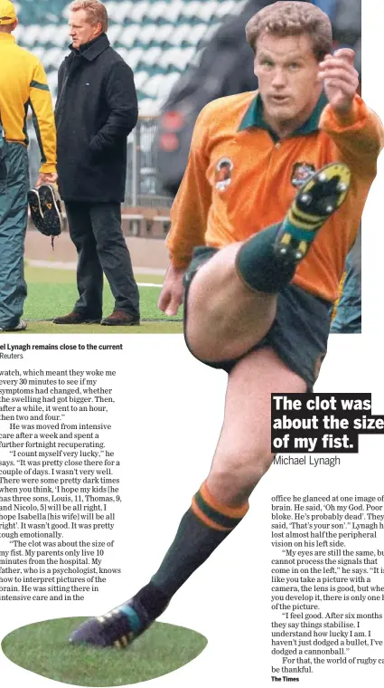  ?? Photos: Reuters ?? Champion former Wallaby first-five Michael Lynagh remains close to the current team through his television work.