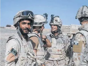  ?? POSTMEDIA NEWS ?? Undated photo of an interprete­r with Canadian soldiers in Afghanista­n.