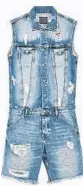  ?? Zara ?? ZARA Fast-fashion retailer Zara’s sleeveless version is made from shredded denim, giving off rebellious, summertime vibes fit for L.A. moments. $99.90, www.zara.com