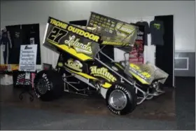  ?? RICK KEPNER - FOR DIGITAL FIRST MEDIA ?? Mike Heffner’s No. 27 driven by the late Greg Hodnett is on display at the 2019 PPB Motorsport­s expo last weekend in Oaks.