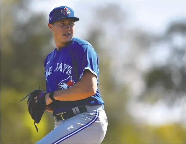  ?? DOUGLAS DEFELICE-USA TODAY SPORTS ?? When and if Blue Jays’ fireballer pitcher Nate Pearson will be used is a question mark at this point.