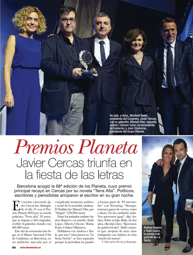 Premios Planeta, Javier Cercas en la fiesta las - PressReader