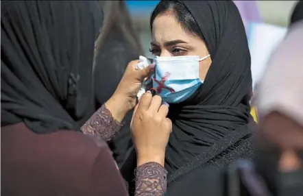  ?? Photo: AFP ?? File pic of demonstrat­ors at a rally for Internatio­nal Women’s day in Iraq’s southern city of Basra. Women are often violated with impunity in the overwhelmi­ngly patriarcha­l country.