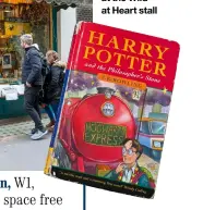  ?? ?? Cecil Court-based Marchpane sells signed ‘Harry Potter’ first editions. Bottom: Get your blooms at the Wild at Heart stall