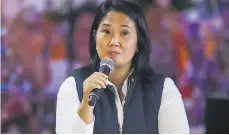  ?? ?? | Keiko Fujimori anunció el 8 de febrero que tomaría medidas legales. |