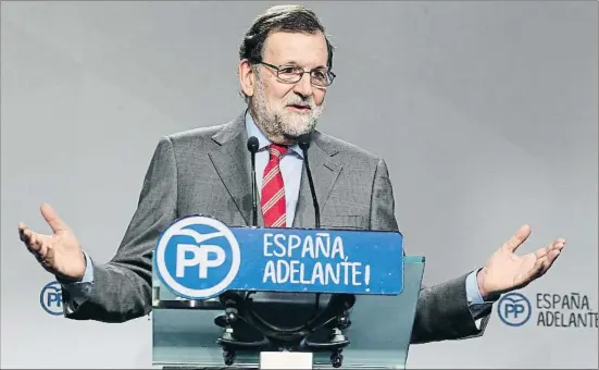  ?? EMILIA GUTIÉRREZ ?? El presiente Rajoy podrá ocupar hoy un lugar específico en la sala, para no declarar en la misma posición que los procesados en el juicio